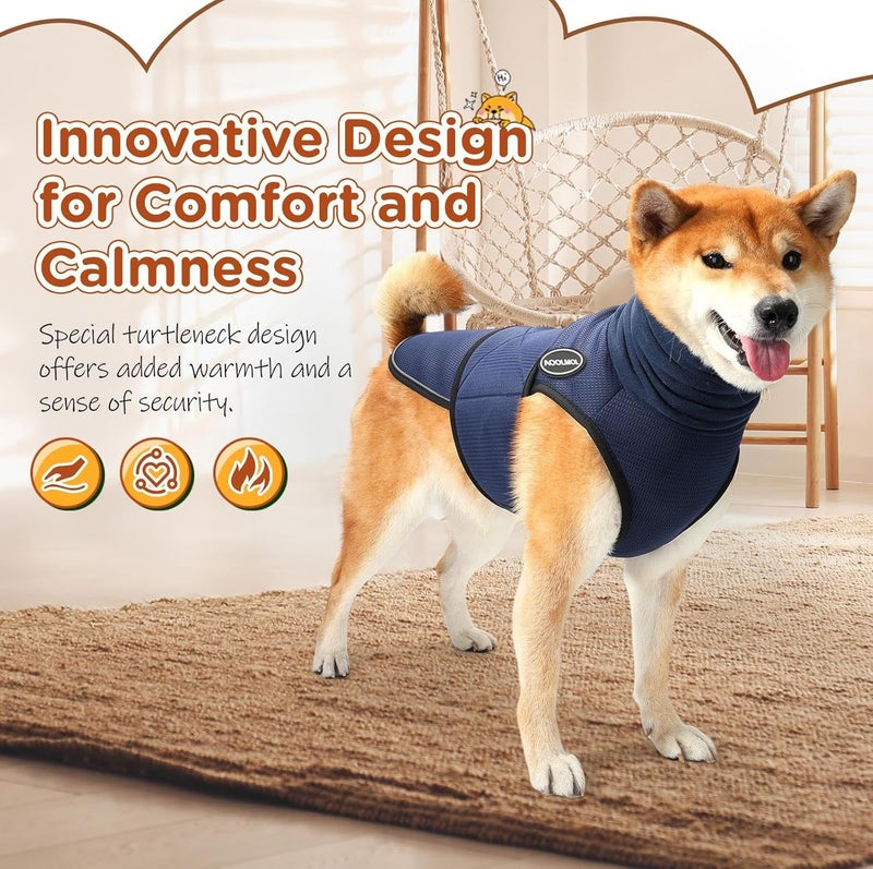 AOOLMOL Dog Anxiety Vest and Coat, Vet Visits and Separation - Keep Pet Calm, Dog Jacket for Thunder, Fireworks, Anti Anxiety Vest for Dogs and Cat Body and Ear - Image 2